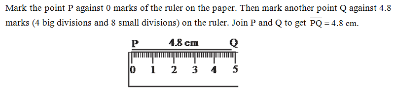 construction a line segment using ruler
