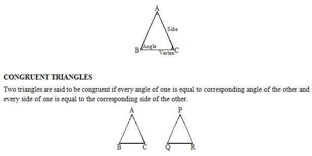 congruent triangles