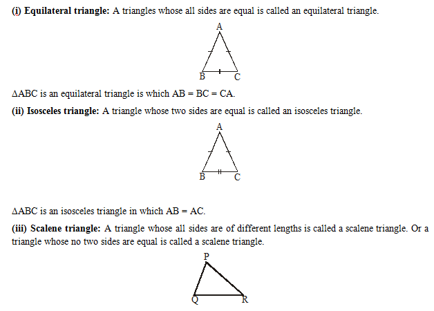 types of triangles