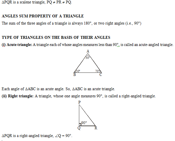types of triangles