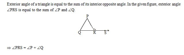 exterior angle property of a triangle