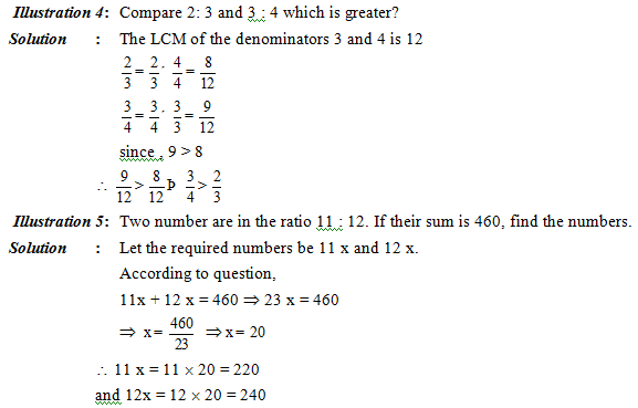 comparison of ratios