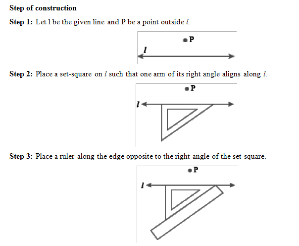 method of ruler and set square