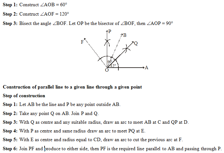 construction of right angle
