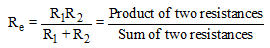 COMBINATION OF RESISTORS