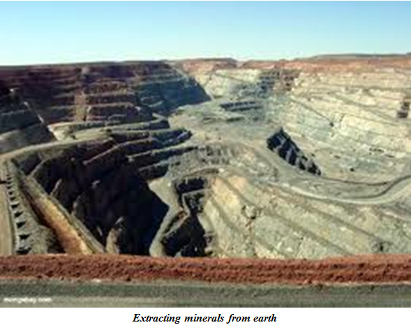 extracting minerals from earth