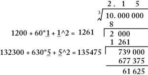 Third digit in cube root done!