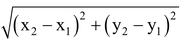 DISTANCE BETWEEN TWO POINTS