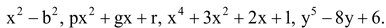 Polynomials types