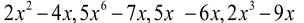 Polynomials types