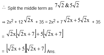 FACTORISATION QUADRATIC POLYNOMIAL