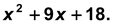 FACTORISATION QUADRATIC POLYNOMIAL