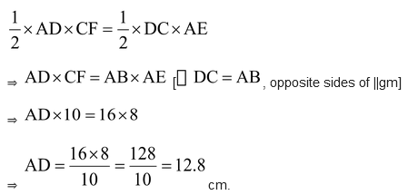 area of a triangle