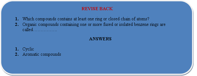 CLASSIFICATION OF ORGANIC COMPOUNDS