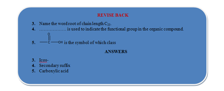NOMENCLATURE AND CLASSIFICATION OF HYDROCARBONS  