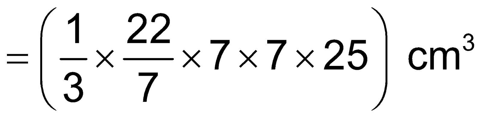 what is volume of cone formula
