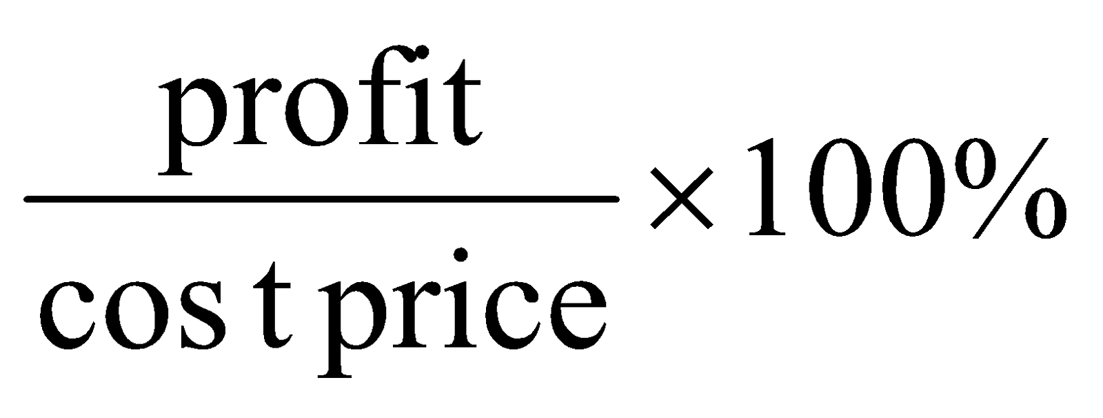 Profit And Loss formula
