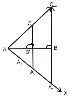 Construction Of A Triangle Similar To A Given Triangle