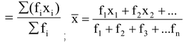 Mean For A Group Frequency Distribution